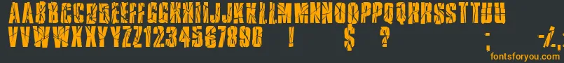 Rupturedsans Font – Orange Fonts on Black Background