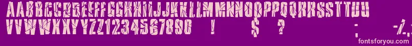 Rupturedsans Font – Pink Fonts on Purple Background