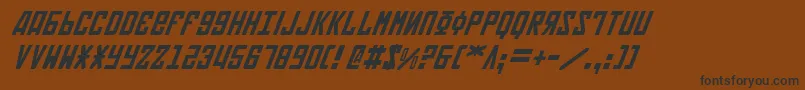 Шрифт SovietItalic – чёрные шрифты на коричневом фоне