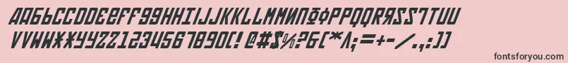 SovietItalic Font – Black Fonts on Pink Background