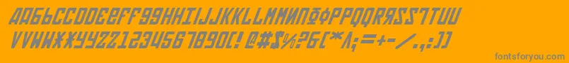 SovietItalic Font – Gray Fonts on Orange Background