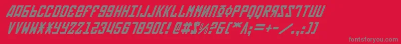 SovietItalic Font – Gray Fonts on Red Background