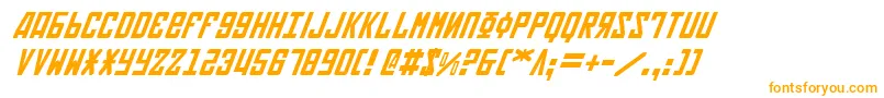 SovietItalic Font – Orange Fonts on White Background