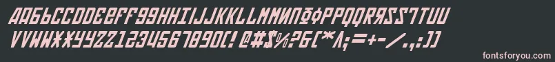 SovietItalic Font – Pink Fonts on Black Background