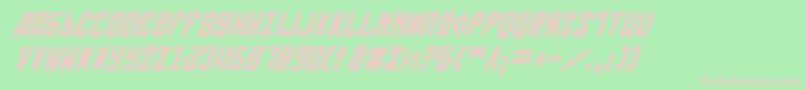 SovietItalic-fontti – vaaleanpunaiset fontit vihreällä taustalla