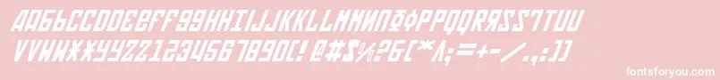 SovietItalic Font – White Fonts on Pink Background