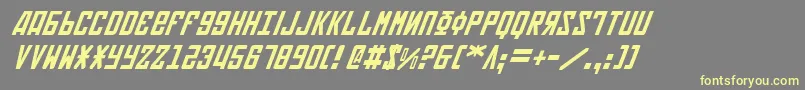 SovietItalic-Schriftart – Gelbe Schriften auf grauem Hintergrund