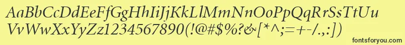 MntrO Font – Black Fonts on Yellow Background