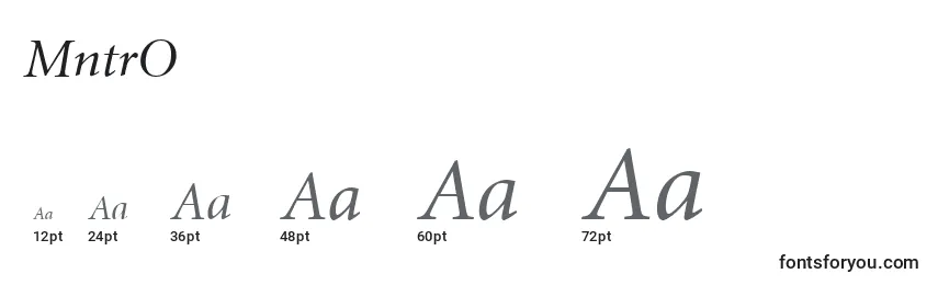 MntrO Font Sizes