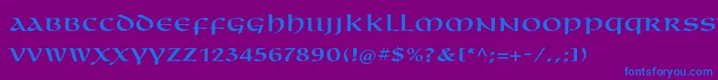 Omnialtstd Font – Blue Fonts on Purple Background