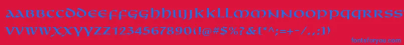 Omnialtstd Font – Blue Fonts on Red Background