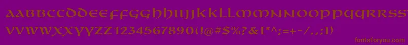 Omnialtstd Font – Brown Fonts on Purple Background