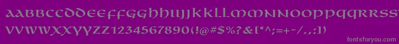 Omnialtstd-Schriftart – Graue Schriften auf violettem Hintergrund