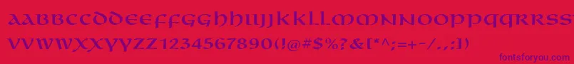 Omnialtstd Font – Purple Fonts on Red Background