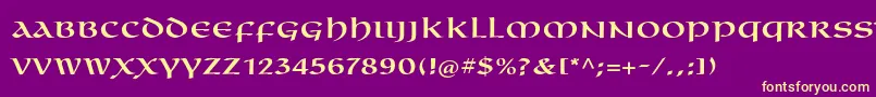 Omnialtstd Font – Yellow Fonts on Purple Background