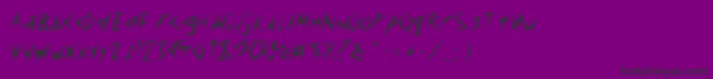 Czcionka CuneifontLight – czarne czcionki na fioletowym tle