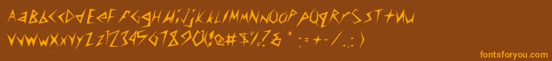 Шрифт CuneifontLight – оранжевые шрифты на коричневом фоне
