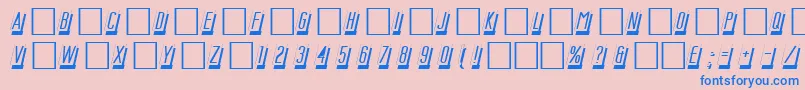 Msc Font – Blue Fonts on Pink Background