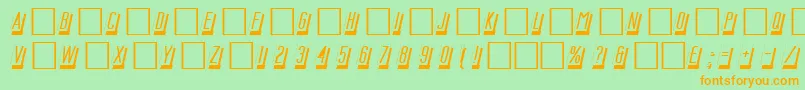 Msc Font – Orange Fonts on Green Background