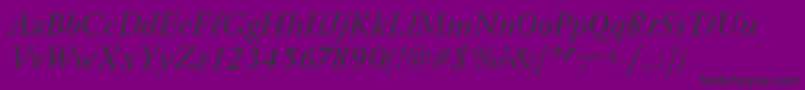 VendometItalic Font – Black Fonts on Purple Background