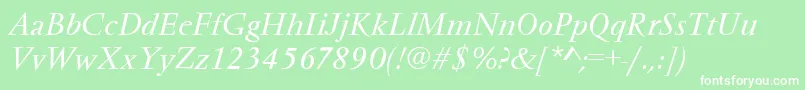 VendometItalic Font – White Fonts on Green Background