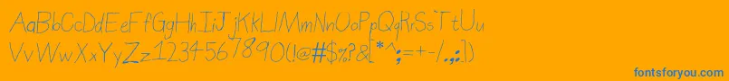 Weitere Informationen zur Sierranevadaroad-Schriftart Sierranevadaroad-Schriftart – Blaue Schriften auf orangefarbenem Hintergrund