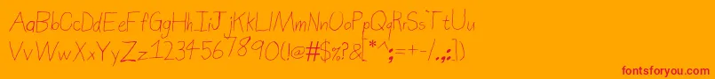 Sierranevadaroad Font – Red Fonts on Orange Background