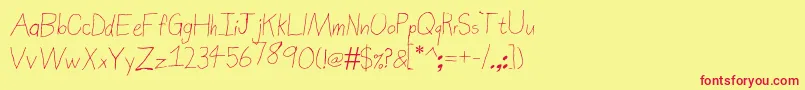 Sierranevadaroad Font – Red Fonts on Yellow Background