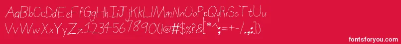 フォントSierranevadaroad – 赤い背景に白い文字