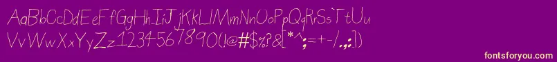 Sierranevadaroad Font – Yellow Fonts on Purple Background