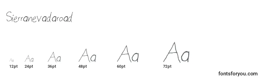 Размеры шрифта Sierranevadaroad (59341)