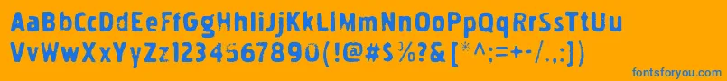PakenhaminkRegular Font – Blue Fonts on Orange Background