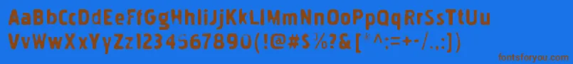 PakenhaminkRegular Font – Brown Fonts on Blue Background