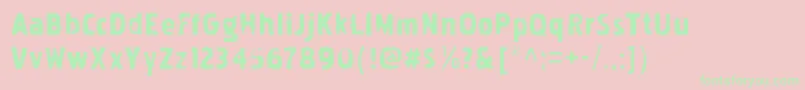 PakenhaminkRegular Font – Green Fonts on Pink Background