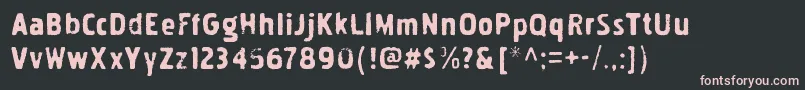 Шрифт PakenhaminkRegular – розовые шрифты на чёрном фоне