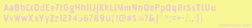 PakenhaminkRegular Font – Pink Fonts on Yellow Background