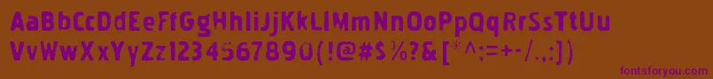 PakenhaminkRegular-fontti – violetit fontit ruskealla taustalla