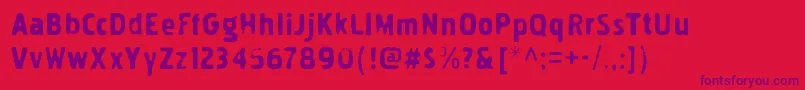 PakenhaminkRegular Font – Purple Fonts on Red Background