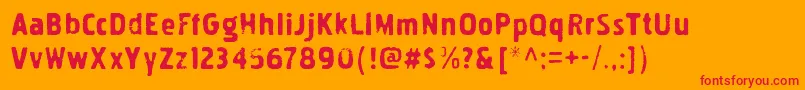 PakenhaminkRegular Font – Red Fonts on Orange Background