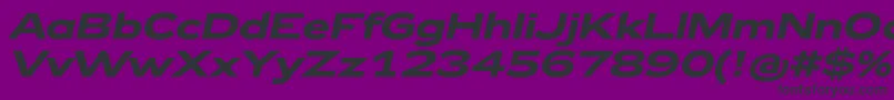 フォントZeppelin42BoldItalic – 紫の背景に黒い文字