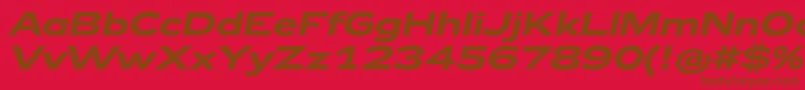 Zeppelin42BoldItalic Font – Brown Fonts on Red Background