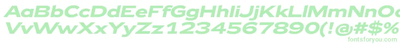 Zeppelin42BoldItalic-Schriftart – Grüne Schriften auf weißem Hintergrund