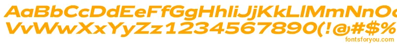 Zeppelin42BoldItalic Font – Orange Fonts on White Background