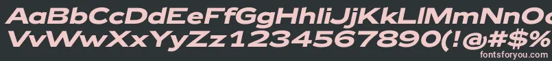 Zeppelin42BoldItalic Font – Pink Fonts on Black Background