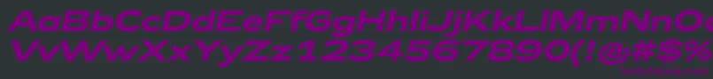 Zeppelin42BoldItalic Font – Purple Fonts on Black Background