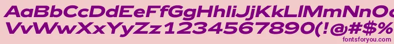 Zeppelin42BoldItalic Font – Purple Fonts on Pink Background