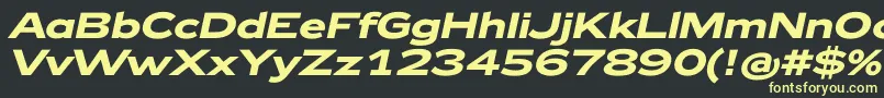Zeppelin42BoldItalic Font – Yellow Fonts on Black Background
