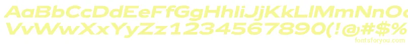 Police Zeppelin42BoldItalic – polices jaunes sur fond blanc