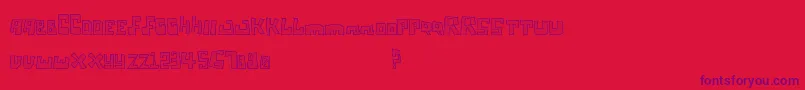 Tagisecuri Font – Purple Fonts on Red Background