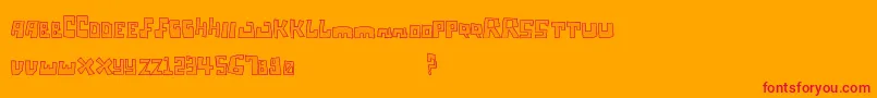 Tagisecuri Font – Red Fonts on Orange Background